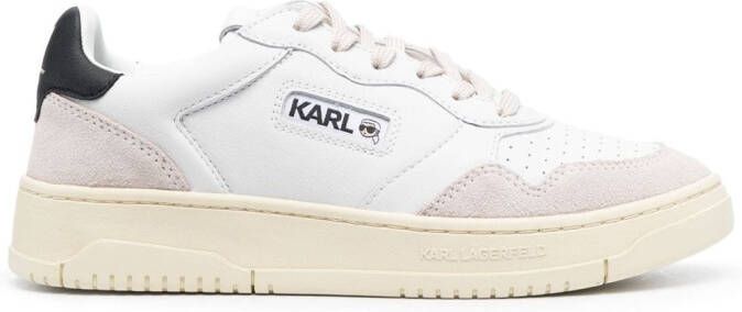 Karl Lagerfeld colour-panelled leather sneakers White