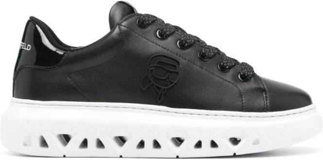 Karl Lagerfeld Ikonik Karl-detailed leather sneakers Black