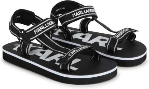 Karl Lagerfeld Kids logo-print open-toe sandals Black