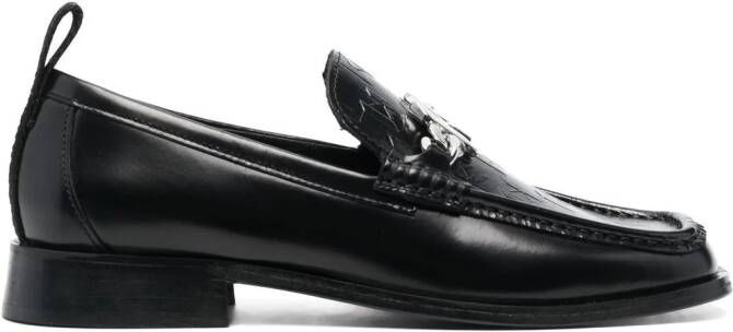 Karl Lagerfeld Monogram-plaque loafers Black
