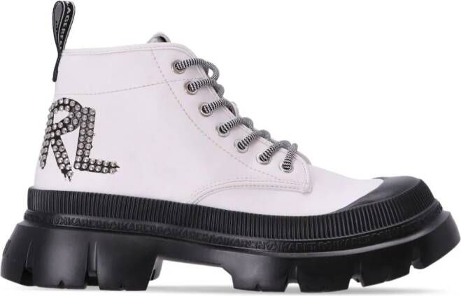 Karl Lagerfeld Trekka Max boots White