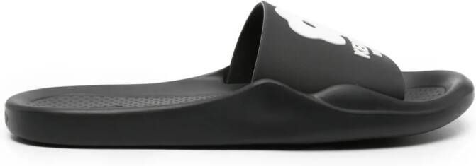 Kenzo Boke Flower logo-embossed slides Black