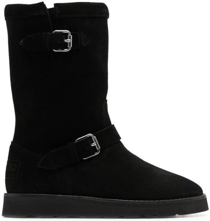 Kenzo buckle-detail suede boots Black