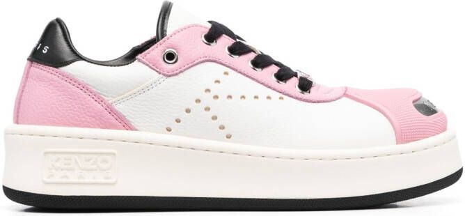 Kenzo contrasting-toecap low-top sneakers Pink