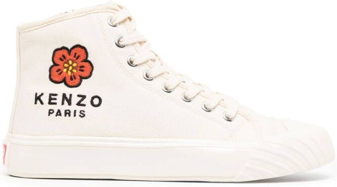 Kenzo embroidered-logo hi-top sneakers White