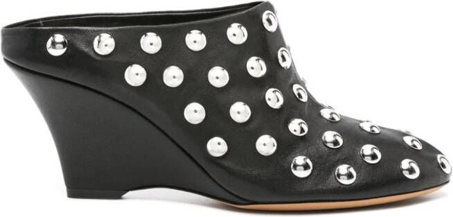 KHAITE Apollo 75mm wedge mules Black