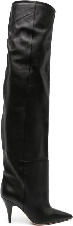 KHAITE River 90mm knee boots Black