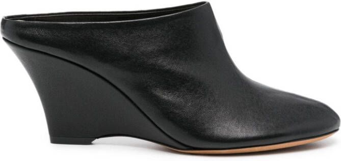 KHAITE The Apollo 75mm leather sandals Black