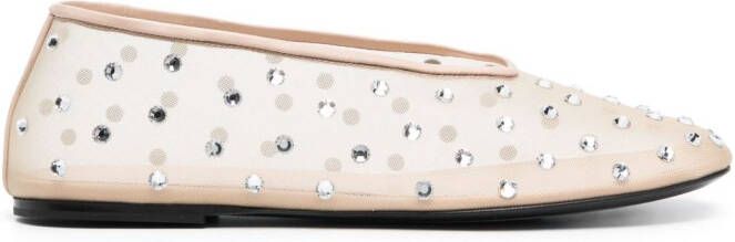 KHAITE The Marcy mesh ballet pumps Neutrals