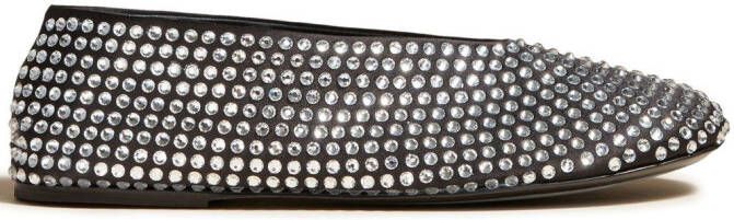 KHAITE The Marcy rhinestone ballerina shoes Silver