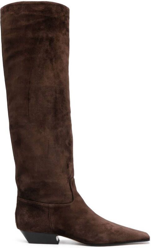 KHAITE The Marfa 35mm knee-high boots Brown