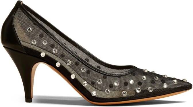 KHAITE The River 75mm mesh pumps Black