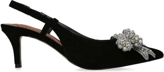 Kurt Geiger London Belgravia velvet slingback pumps Black