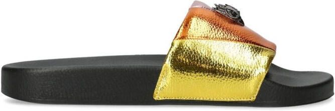 Kurt Geiger London Meena Eagle open-toe slides Gold