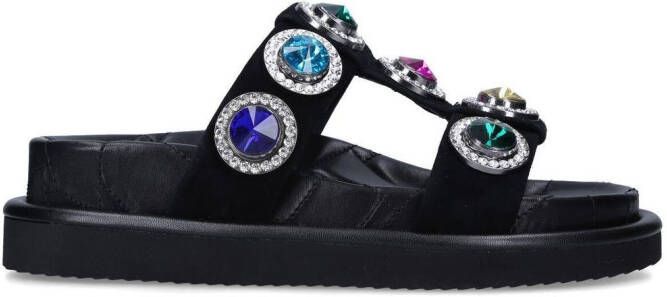 Kurt Geiger London Orson crystal-embellished sandals Black