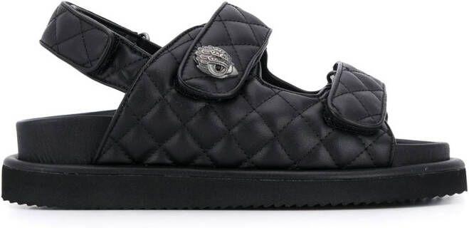 Kurt Geiger London Orson quilted sandals Black