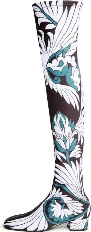 La DoubleJ Edie graphic-print boots Brown