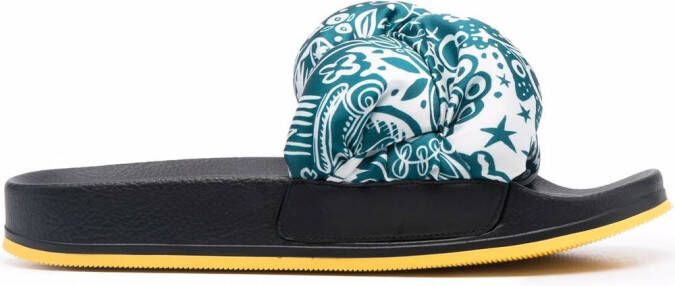 La DoubleJ Treccia slide sandals Blue