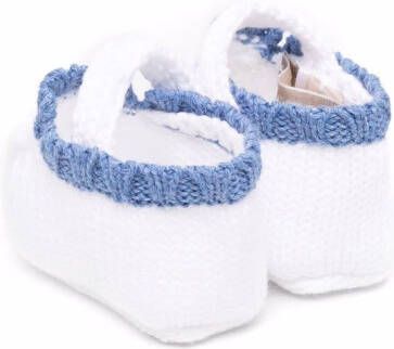 La Stupenderia knitted organic cotton pre-walkers White