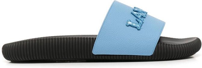 Lanvin Arpège logo-embellished slides Blue