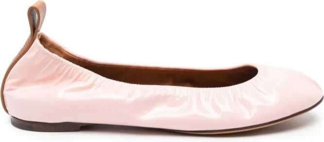 Lanvin Ballerina patent-leather shoes Pink