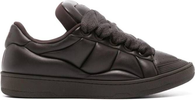 Lanvin Curb XL leather sneakers Brown