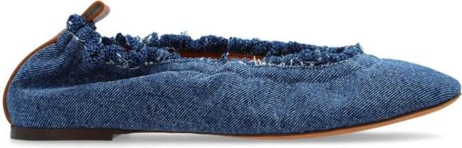 Lanvin denim ballerina shoes Blue