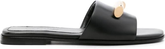 Lanvin Haute Sequence leather slides Black