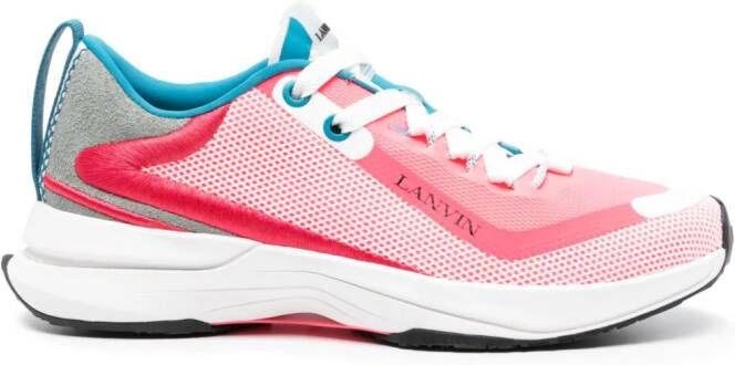 Lanvin L-i panelled mesh sneakers Pink
