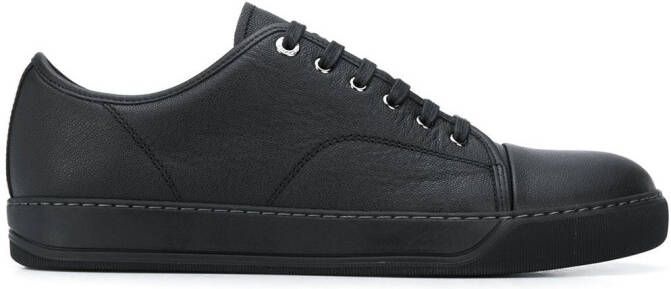 Lanvin lace-up leather sneakers Black