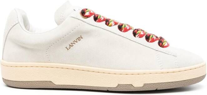 Lanvin Lite Curb suede sneakers White