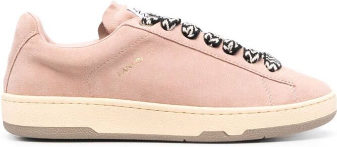 Lanvin logo-patch low-top sneakers Pink