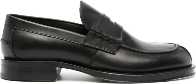 Lanvin penny-slot leather loafers Black