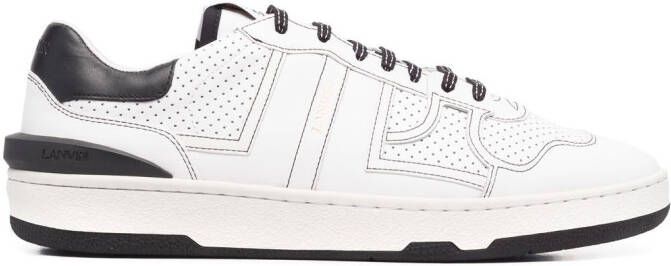 Lanvin perforated-panel leather sneakers White