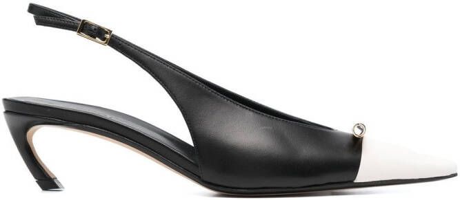 Lanvin Rita 50mm leather slingback pumps Black