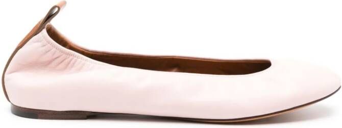 Lanvin slip-on leather ballerina shoes Pink