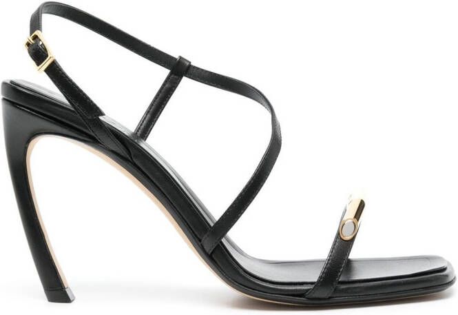 Lanvin Swing 95 leather sandals Black