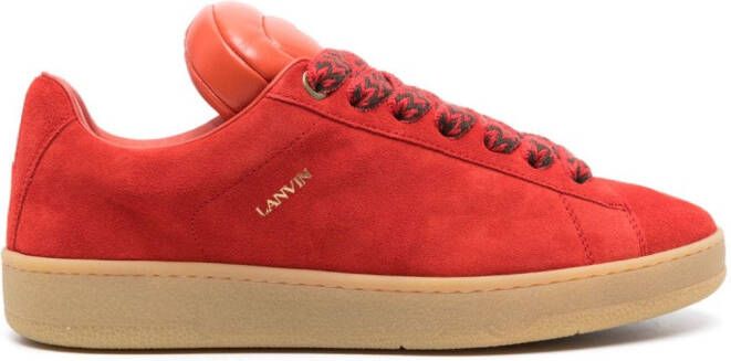 Lanvin x Future Curb suede sneakers Red
