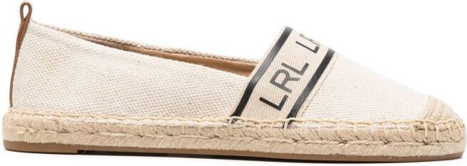 Lauren Ralph Lauren logo-print slip-on espadrilles Neutrals