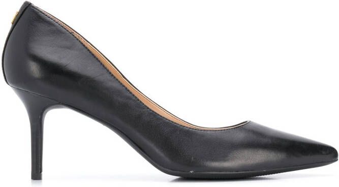 Lauren Ralph Lauren 70mm signature leather look pumps Black