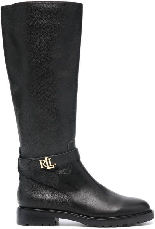 Lauren Ralph Lauren Tumbled leather boots Black
