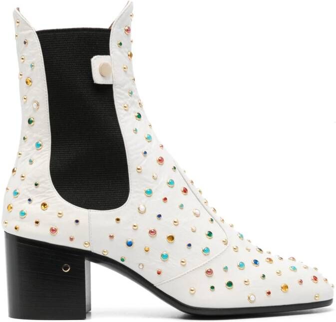 Laurence Dacade Angie 60mm leather boots White