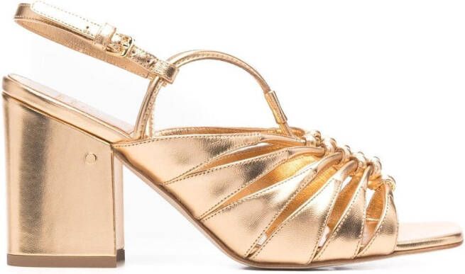 Laurence Dacade high block heel sandals Gold