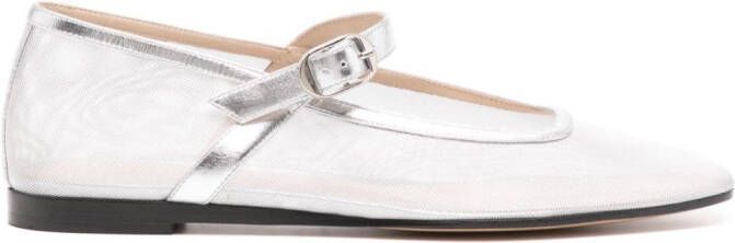 Le Monde Beryl mesh Mary Jane shoes Silver