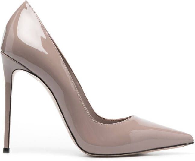 Le Silla 115mm Eva patent leather pumps Brown