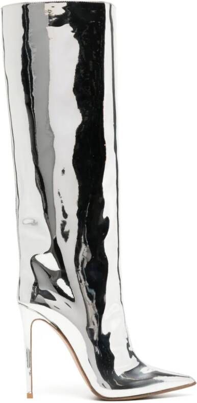 Le Silla 120m Eva leather boots Silver