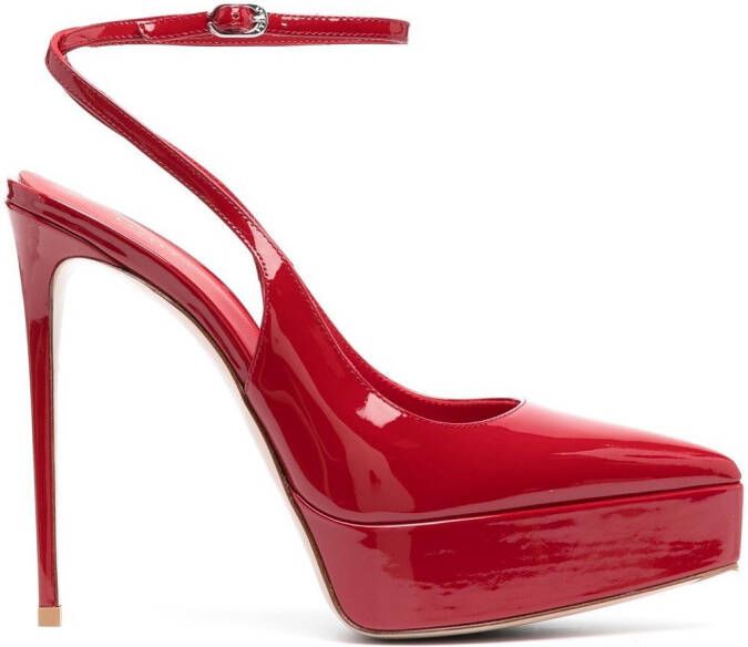 Le Silla 145mm UMA patent leather pumps Red