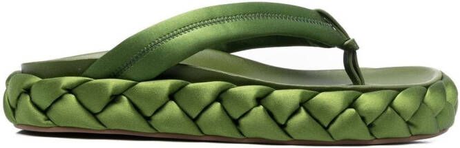 Le Silla Aiko satin sandals Green