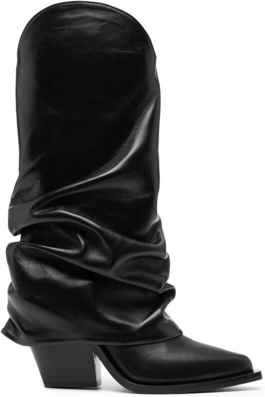 Le Silla Andy 100mm cowboy boots Black