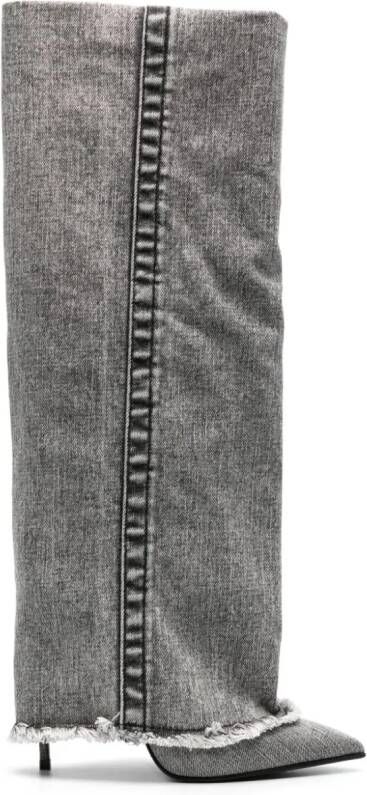 Le Silla Andy denim boots Black